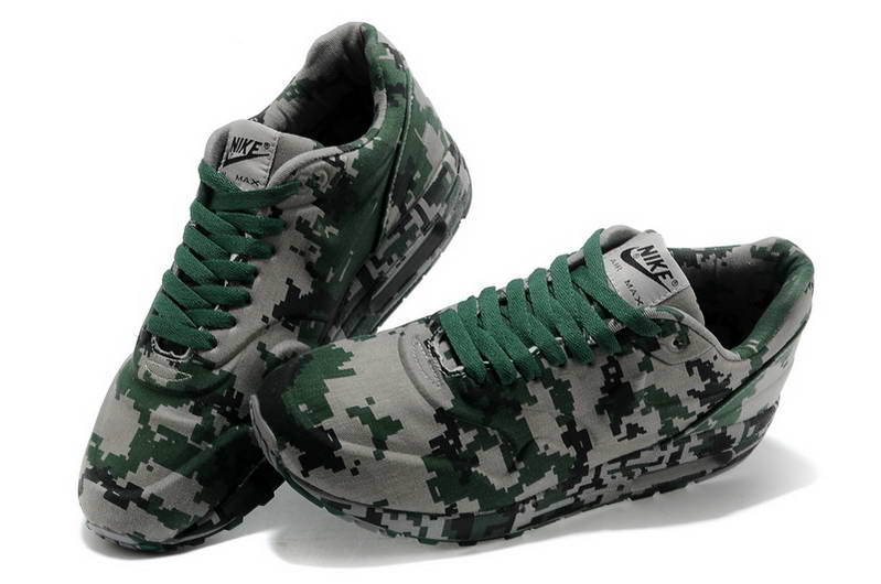 Air Max 87 Chaussures Hommes Jungle numerique camouflage vert armee Gris (2)